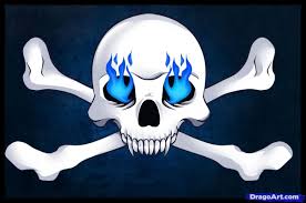 How To Draw Skull And Crossbones Step By Step Skulls Pop Culture Free Online Drawing Tutorial Added By Dawn Skulls Drawing Skull Art Skull And Crossbones