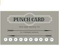 Wholesale Loyalty Punch Cards, Reward Cards Business Card ...
