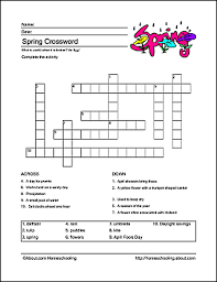 Free Printable Spring Related Activity Worksheets Spring Words Spring Worksheet Free Printable Crossword Puzzles