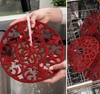 GASARÉ, Extra Large, Thick, 10" Silicone Trivets for Hot Dishes, Pots, and  Pans, Hot Pads for Countertops, Flexible, Dishwasher Safe, 10 x ¼ Inches,  ...
