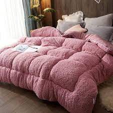 If you've ever struggled with blanket that was too because people are choosy when it comes to their bedding, we set out to search for the very best. 4kg Thicken Shearling Blanket Winter Soft Warm Bed Quilt For Bedding Twin Full Queen King Size Bed Comforter Sets Luxury Bedding Quilt Bedding