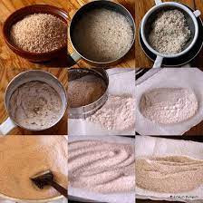 Erivum Puliyum Homemade Rice Flour Step Wise Pics How To Make Rice Flour At Home Puttu Podi Idiyappam Podi Rice Flour How To Cook Rice Homemade