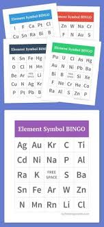Periodic Table Element Symbol Bingo Bingo Cards Free Bingo Cards Bingo Cards Printable