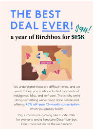 Promotional code not valid on subscription plans or gift subscription card purchases. Birchbox Coupon Get An Annual Subscription For 83 A Box Msa