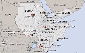 It is bordered by djibouti to the northwest, kenya to the southwest, the gulf of aden with yemen to the north, the indian ocean to the east. Horn Von Afrika Somalia Athiopien Kenia