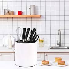 Limited time sale easy return. Zli Universal Knife Block Holder Knife Holder Without Knives Detachable For Easy Cleaning Round Knife Holder For Safe Space Saver Knife Storage Unique Design Slot To Protect Blades Wayfair