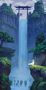 瀑布 插画 概念设定 花卷里的繁星 原创作品 站酷 zcool scene design graphic design typography concept art