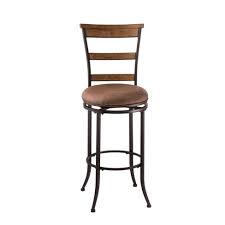 Introduce modern flair to your home unlike regular stools, this model features a 24 metal back seat that offers back support and enhances comfort. Charleston Swivel Ladder Back 26 Counter Height Barstool Metal Tan Hillsdale Furniture Target