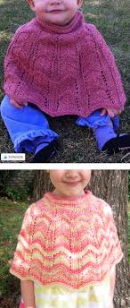 Free Knitting Pattern For Lacy Baby Poncho Baby And Toddler Poncho In Chevron Lace D Poncho Knitting Patterns Baby Knitting Patterns Crochet Poncho Patterns