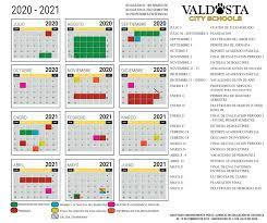 2020 2021 Academic Calendar Student Support Services Valdosta City School District