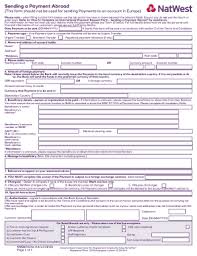 Natwest Chaps Payment Form Fill Out And Sign Printable Pdf Template Signnow