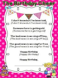 Cute Birthday Poems For Kids Tonya S Treats For Teachers Cute Birthday Cheer For The Classroom Classroom Birthday Student Birthdays Birthday Poems For Teachers