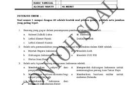 Contoh Soal Ujian Dinas Tk I Cute766