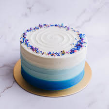 Using a pastry brush, brush cake with a thin layer of jam mixture; Striped Ombre Cake With Sprinkles