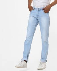 mid washed relaxed fit jeans