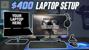 400 Laptop Gaming Setup Monitor Keyboard Mouse Headset Youtube