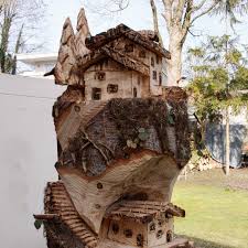 Baumstumpf Verschonerungen Ritsche Ratsch Holzkunst Baumstamm Garten Hof Kunst Marchenbaumhauser