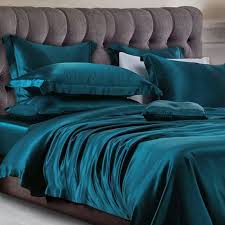 Teal Silk Duvet Cover Silk Duvet Cover Bed Linens Luxury Teal Bedding