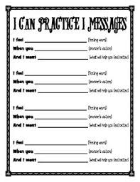 I Can Practice I Messages Coping Skills Activities Healthy Communication Skills Communication Activities
