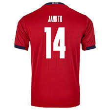 Kandiny Kinder Tschechische Fussballnationalmannschaft Jakub Jankto 14 Heimtrikot Rot 2021 Trikot