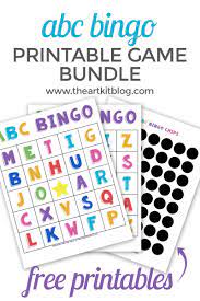 The spruce / lisa fasol the printable alphabet flashcards below are going to help your child learn their letters i. Alphabet Bingo Game Free Printable Pack The Art Kit