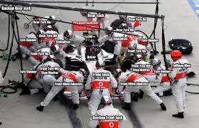 His team works through race strategies, makes adjustments, and coordinates what will be modified klausmeier says that the team reviews a lengthy checklist of items and addresses any issues that came up during the. In F1 Does Each Car On A Team Have Its Own Pit Station Crew For Tire Changes Or Do They Share Quora