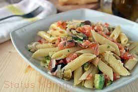 Pasta fredda con salmone affumicato e zucchine. Pasta Fredda Con Verdure Grigliate E Salmone Status Mamma