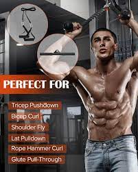 Buy Fitness Lat And Lift Pulley System Gym Home Cable Pulley System For Lat Pulldown Tricep Extension Chest Fly Diy Pulley Cable Machine Attachments With 4 Detachable Handles For Weight Lifting Online