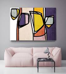 Lebendige Bunte Abstract 013 Mid Century Moderne Rosa Lila Leinwand Kunstdruck Mid Century Moderne Leinwand Kunstdruck Bis Zu 72 Von Irena Orlov Leinwandkunst Kunst Leinwand