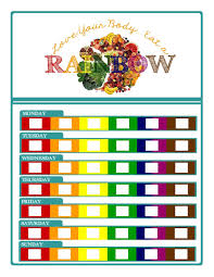 Free Eat The Rainbow Chart Encourages Healthy Eating By