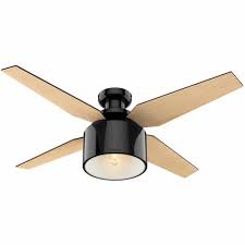 Led brushed nickel retractable ceiling fan with light kit and remote control (25) 42 in. Hunter Cranbrook 52 Low Profile Home Ceiling Fan With Led Light Gloss Black 1 Unit Fry S Food Stores
