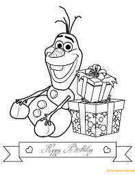 We have collected 40+ happy birthday card printable coloring page images of various designs for you to color. Olaf Happy Birthday Coloring Pages Cartoons Coloring Pages Coloring Pages For Kids And Adults