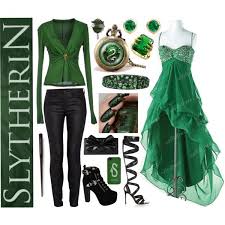Slytherin Inspired Outfits By Fishystarz On Polyvore Featuring Polyvore Fashion Style Roberto Cavall Slytherin Dress Harry Potter Outfits Harry Potter Dress