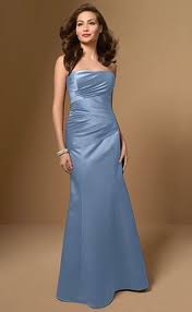 Alfred Angelo Satin Bridesmaid Dress With Modesty Piece 7006 Cornflower Blue Bridesmaid Dresses Satin Bridesmaid Dresses Dresses