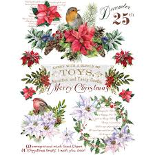 Christmas Greetings Prima Redesign Decor Transfer Christmas Greetings Christmas Seasonal Decor
