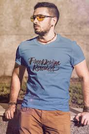 Download Man With Sunglasses Wearing T Shirt Psd Fashion Mockup Mockup Hunt