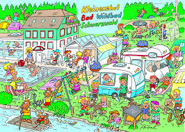 Wimmelbild Enzi Vom Kleinenzhof Camping Mit Hallenbad Freibad Sporthalle Streichelzoo Framilienfreundlich Wimmelbild Bilder Streichelzoo