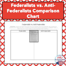 Federalists Vs Anti Federalists Comparison Chart Free Tpt