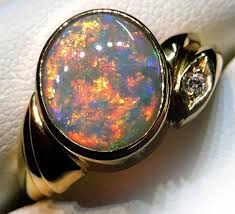Brright Opal Ring 18k Gold Size 8 Sco770 Engagement Rings Opal Opal Rings Opal Diamond Ring