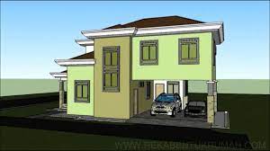 Pelan Rumah D2 12 Pelan Rumah Banglo 2 Tingkat 4 Bilik 3 Bilik Air Youtube