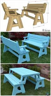 Diy Convertible Picnic Table And Bench Free Plan Instructions Diy Outdoor Patio Furniture Outdoor Furniture Plans Pallet Furniture Outdoor Patio Furnishings