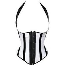 Black And White Vertical Striped Corset Black White Striped Underbust Corset Corsets And Bustiers Underbust Corset Underbust