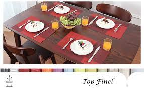 4.3 out of 5 stars 54. Amazon Com Top Finel Placemats Plastic Table Mats Set Of 8 Heat Resistant Washable Place Mats For Dinner Table Red Kitchen Dining