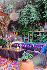 34 Colorful Bohemian Garden Designs To Embrace Homesthetics Inspiring Ideas For Your Home Bohemian Patio Backyard Design Bohemian Garden