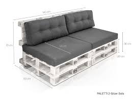 Das palettensofa oder eine palettencouch wird auch gerne indoor in der wohung oder im haus eingesetzt. Paletti 2 Sitzer Sofa Aus Paletten Natur Ohne Armlehnen