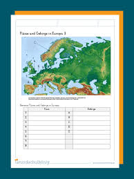Flüsse und Gebirge Europas