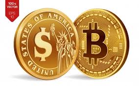 Download Golden Coins With Bitcoin And Dollar Symbol Isolated On White Background For Free In 2020 Golden Coin Vector Free Bitcoin