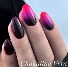 Use the shadow effect of black to highlight the midnight blue polish on your nails. Matte Black And Pink Ombre Nails Matte