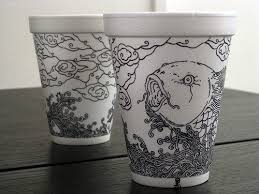 Cheeming Boey Coffee Cup Art Coffee Cup Drawing Starbucks Cup Art