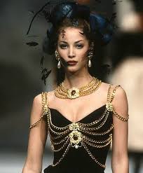 Chanel Hc A W 1992 Model Christy Turlington Supermodels Christy Turlington Model